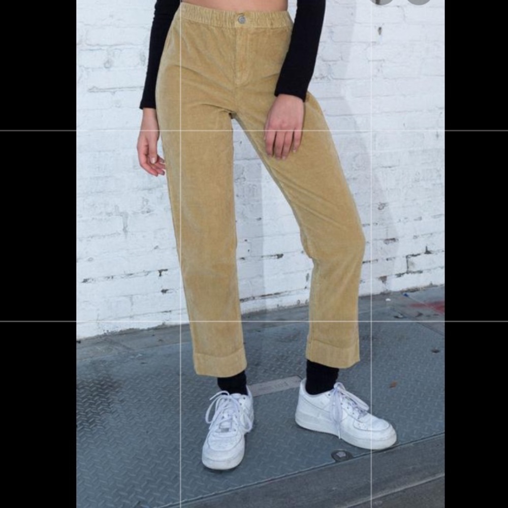 Brandy Melville corduroy pants yellowish